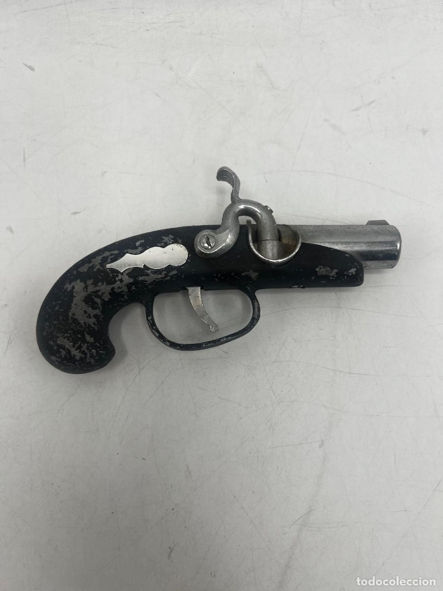 Mecheros: MECHERO ENCENDEDOR DE GASOLINA CON FORMA DE PISTOLA. 15 CM.