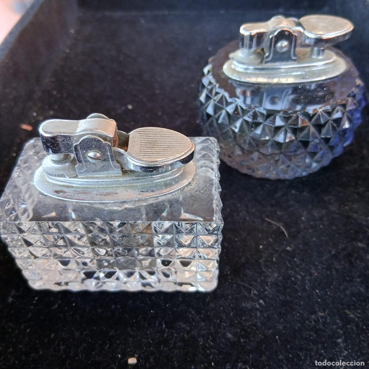 Mecheros: Mecheros de cristal sin piedra y sin combustible
