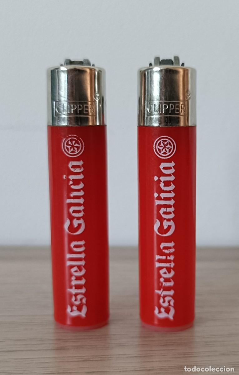 Mecheros: Lote x 2 Mecheros CLIPPER, CERVEZA ESTRELLA GALICIA