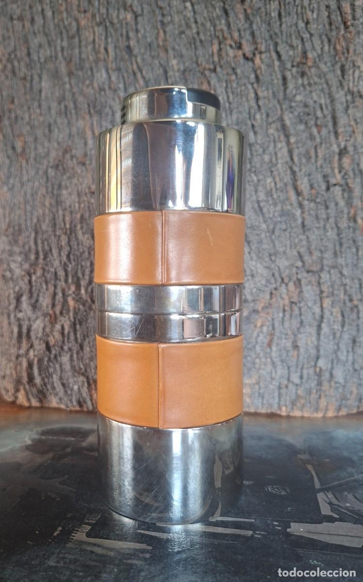 Mecheros: Juego de Fumador Vintage Loewe &ndash; Encendedor de Gas y Pitillera-Mid-Century Modern