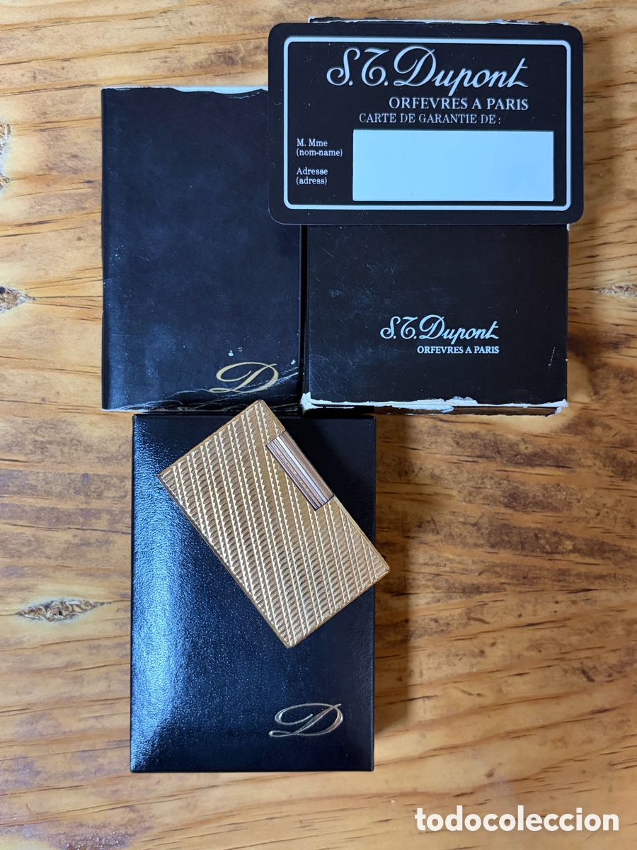 Isqueiros: Encendedor S.T. Dupont Par&iacute;s - Full Set (Caja, Garant&iacute;a y Estuche)