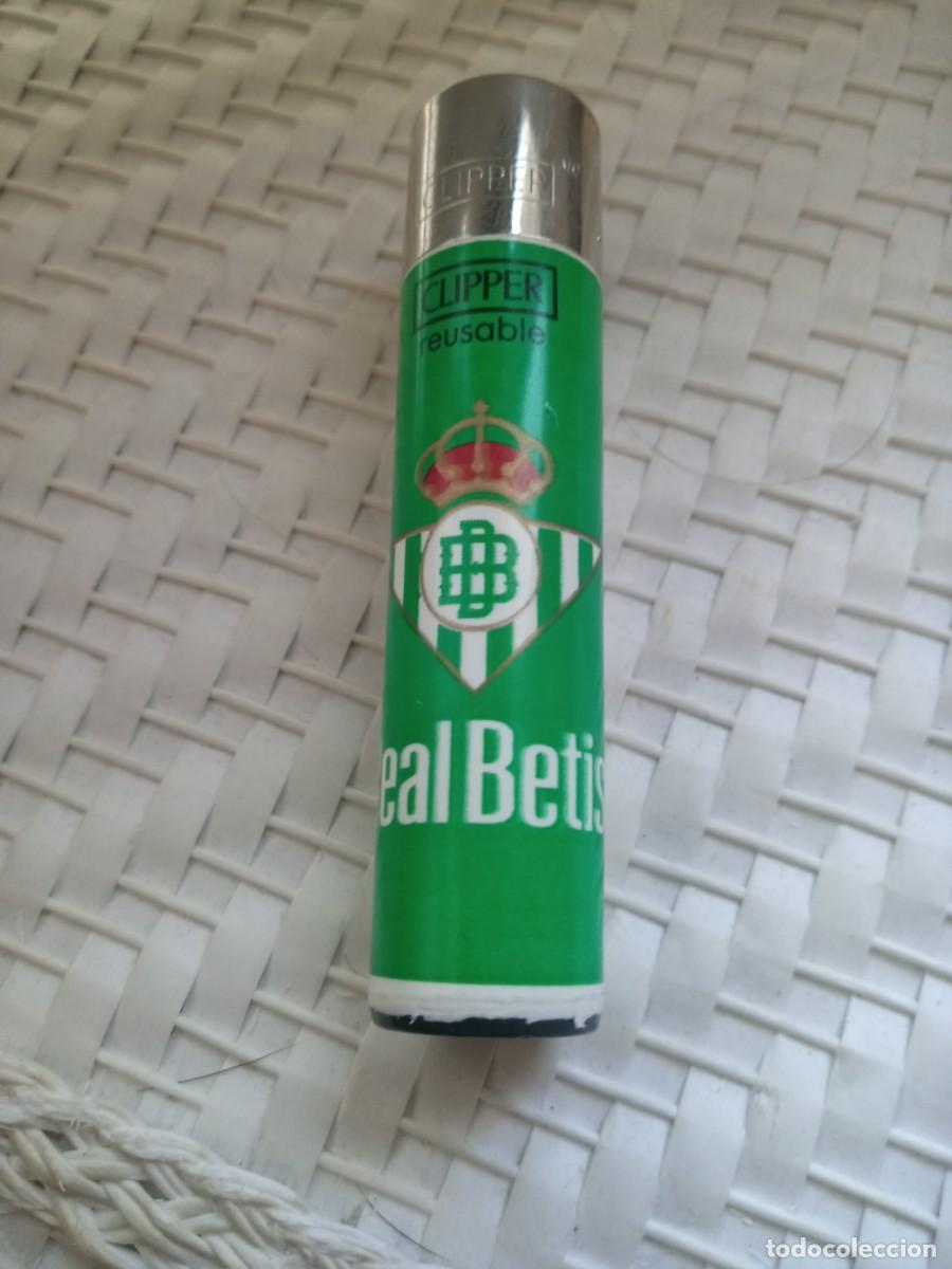 Mecheros: Mechero/encendedor Clipper lighter. F&uacute;tbol, Real Betis.