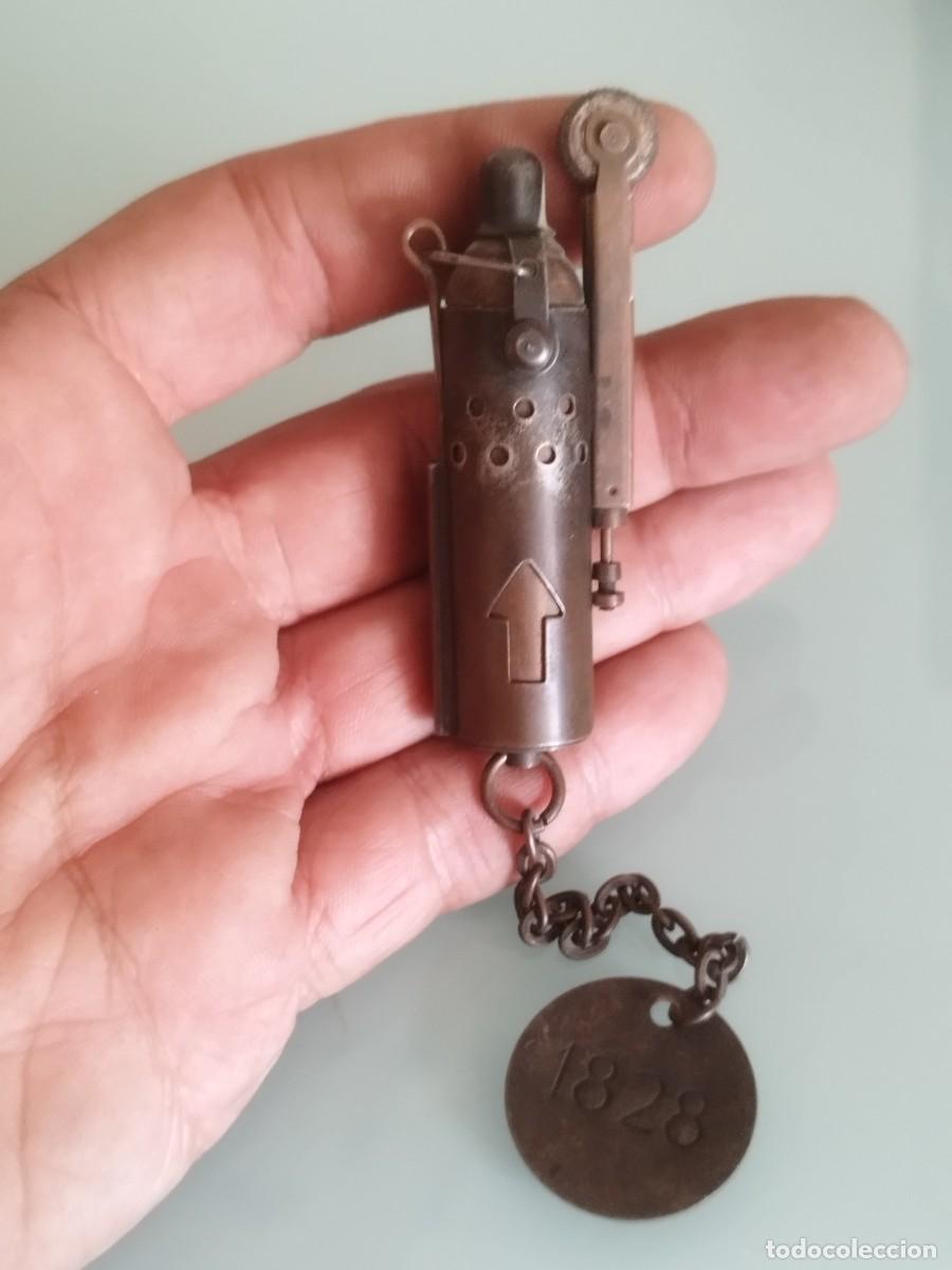 Mecheros: Mechero de trinchera chapa 1828 cobre mecha metal.