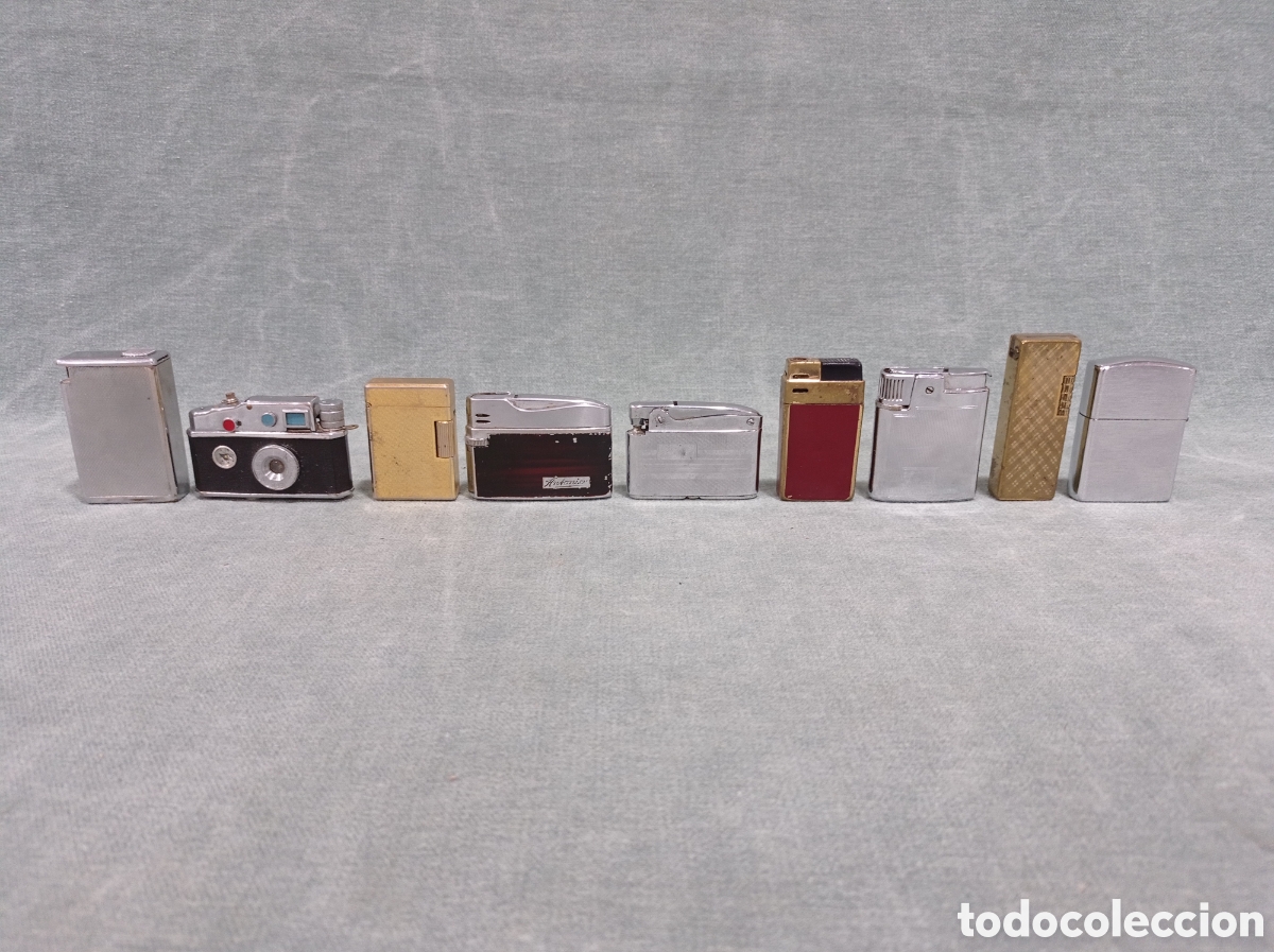 Mecheros: ENCENDEDOR / MECHERO ANTIGUO - LOTE DE 9 UNIDADES DIFERENTES - RONSON - CONSUL - FENDOR - PHENIX ...
