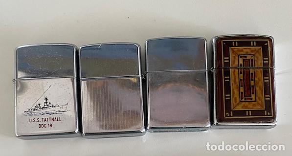 Mecheros: Lote de 4 Mecheros Zippo Originales