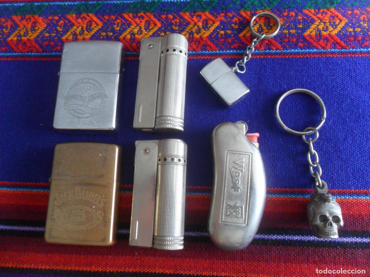 Mecheros: 5 MECHERO CON 2 ZIPPO JACK DANIEL'S AMERICAN MONARCH LLAVERO MINI ZIPPO. REGALO LLAVERO CALAVERA.