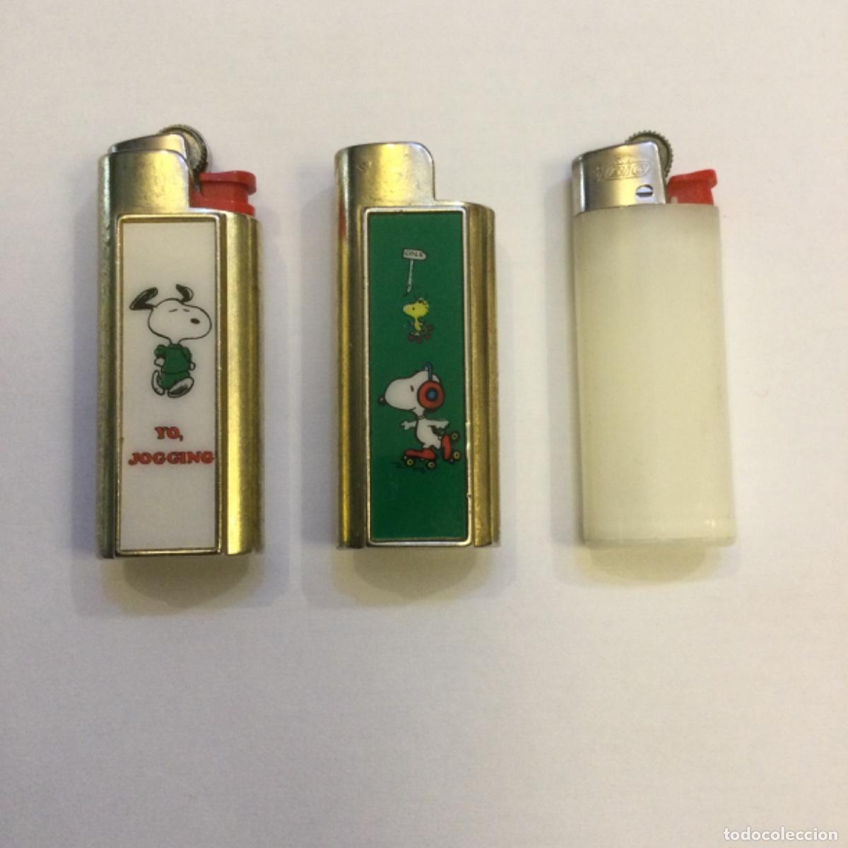 Mecheros: Snoopy. Funda met&aacute;lica para encendedor. (Lote de 2)
