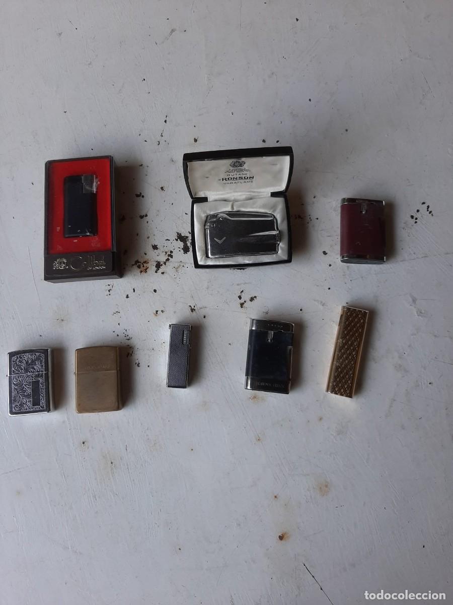Mecheros: Lote de 8 mecheros Zippo (2) Noble (1) Ronson (3) y Colibr&iacute; (2)