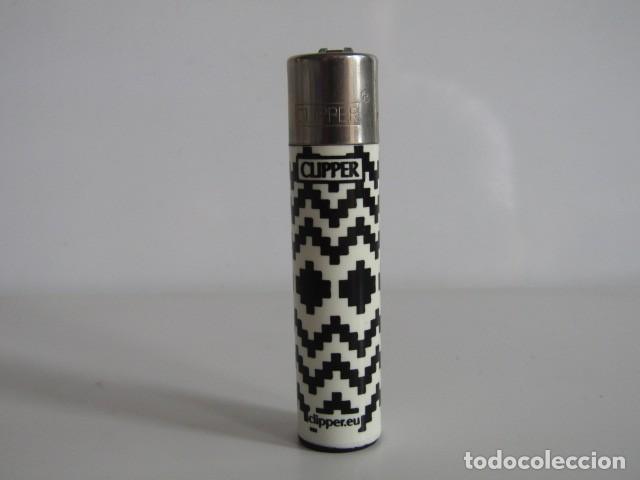 Mecheros: DIFICIL MECHERO CLIPPER BLANCO Y NEGRO DIBUJOS ABSTRACTOS RAR