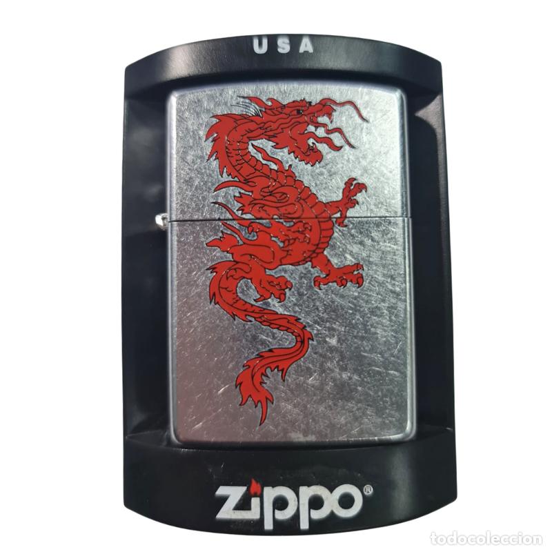 Mecheros: MECHERO ZIPPO TATOO ROJO 207 ORIGINAL - DISE&Ntilde;O DRAG&Oacute;N RED