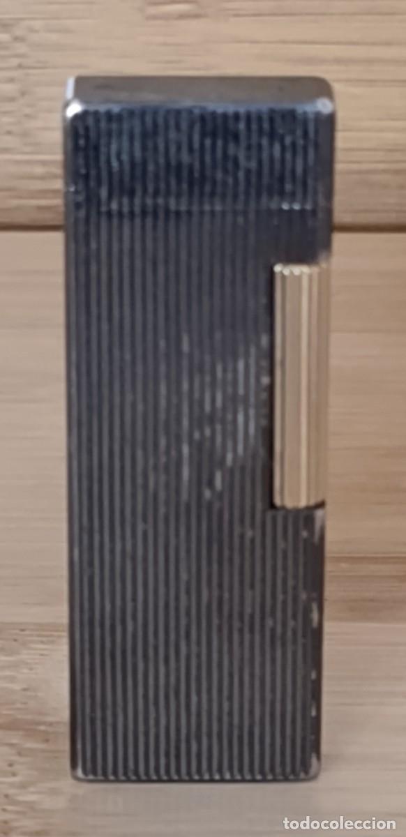 Lighters: Mechero Gas Vintage Maxim Acabado Rayado Gris Plateado