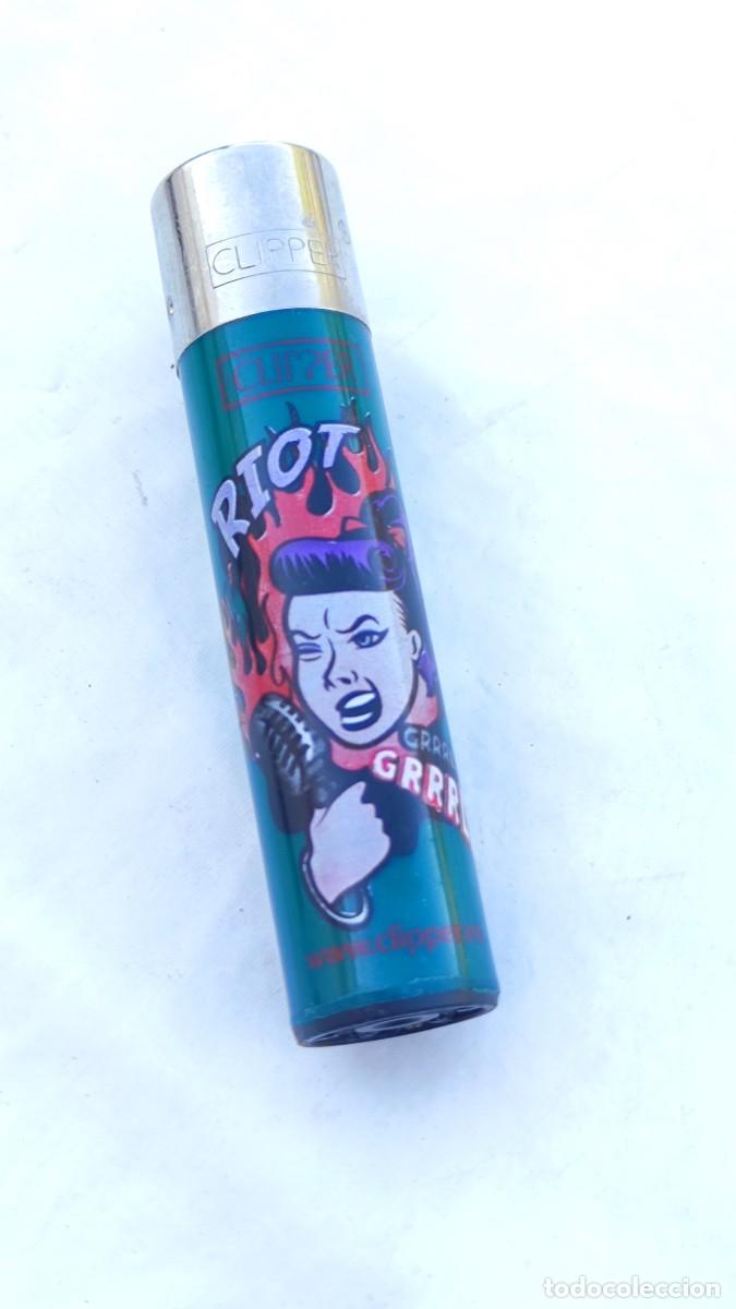 Mecheros: MECHERO SIN CARGA - CLIPPER / RIOT - MUJER MUSICA ROCK AND ROLL