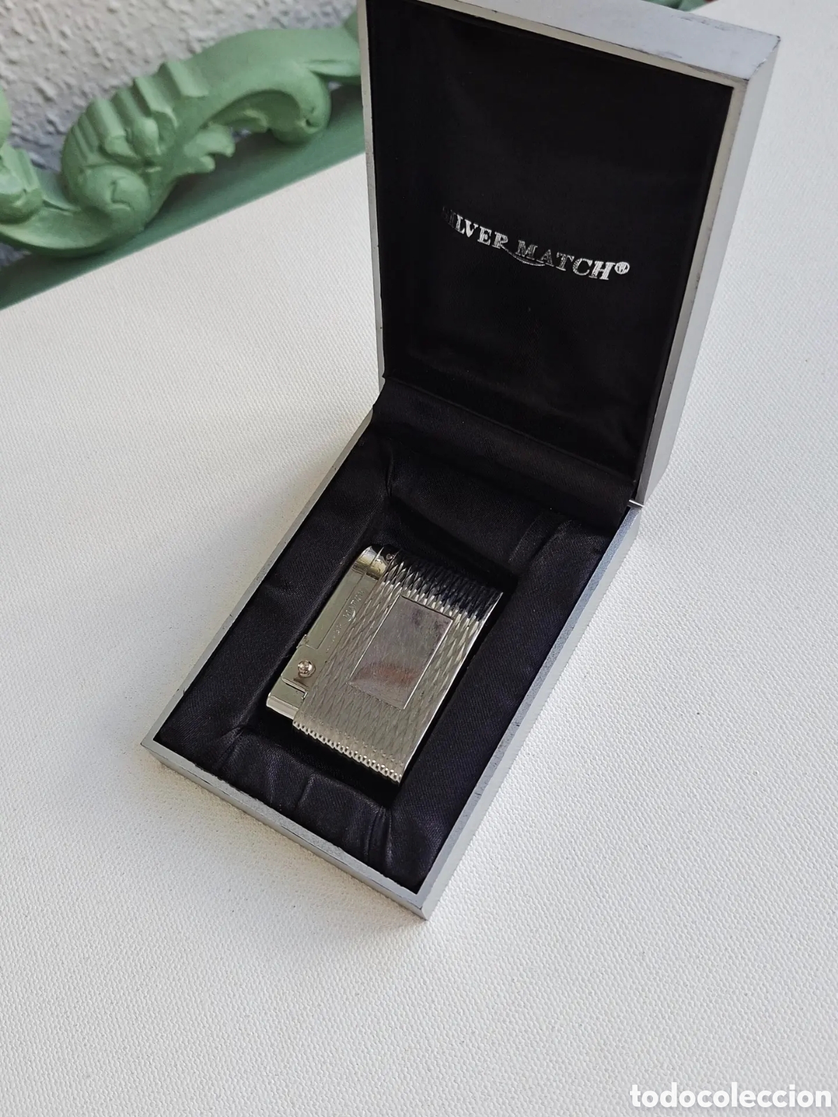 Mecheros: Encendedor Vintage Silver Match A&ntilde;os 60 Francia