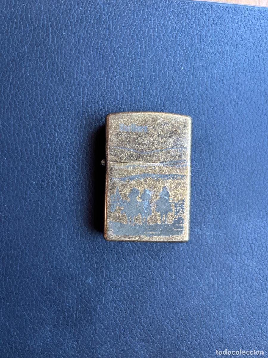 Mecheros: Zippo original Marlboro Vintage (1997) Solid Brass - 3 Cowboys.