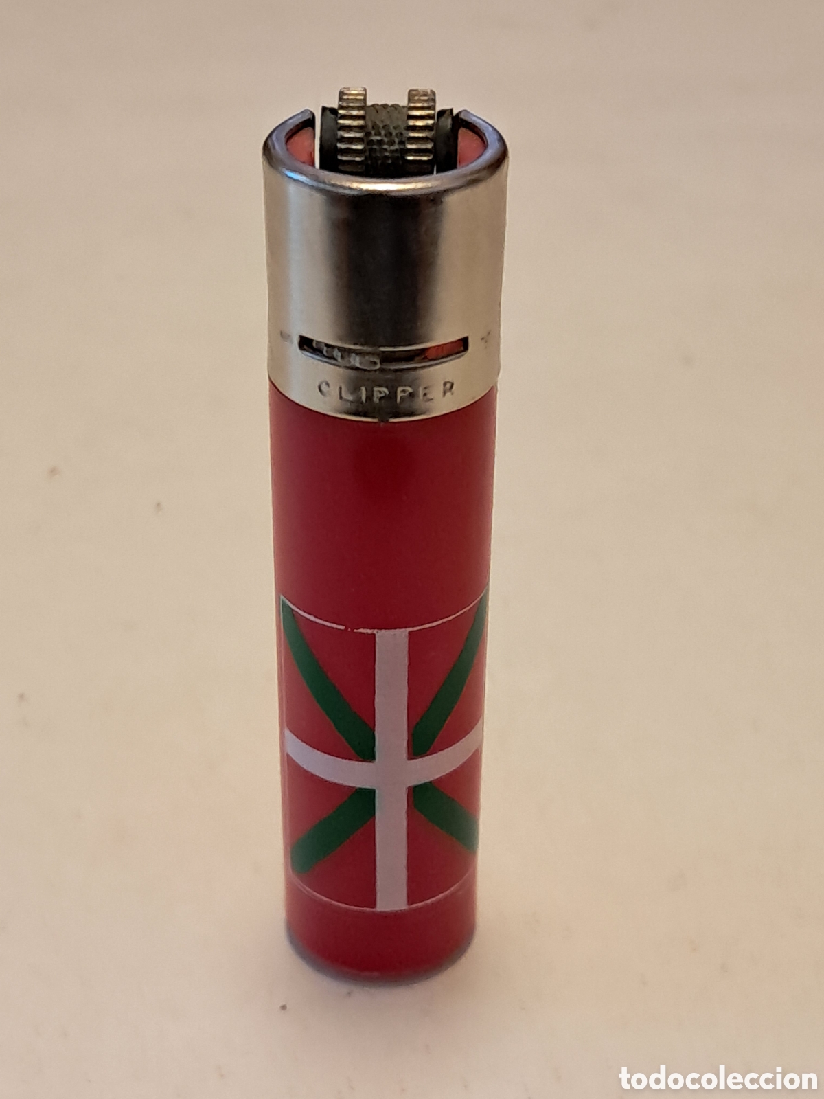 Lighters: VINTAGE, CLIPPER REGULABLE, BANDERA IKURRI&Ntilde;A, PAIS VASCO, ROJO