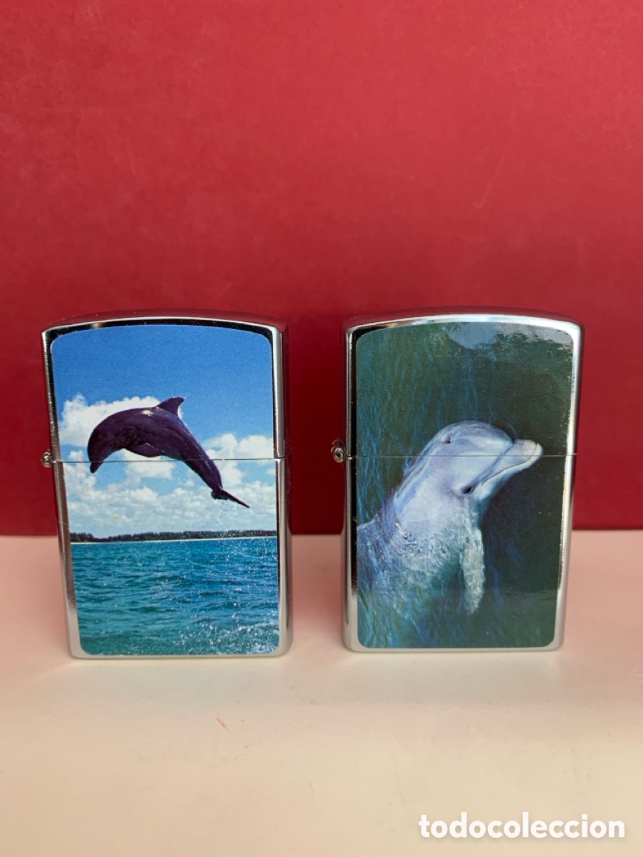 Lighters: MECHEROS ZIP DELFINES NUEVOS GASOLINA LOTE DE 2
