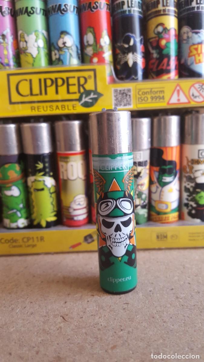 Mecheros: Mechero/encendedor Clipper lighter. Skull Ride. Calavera motorista.