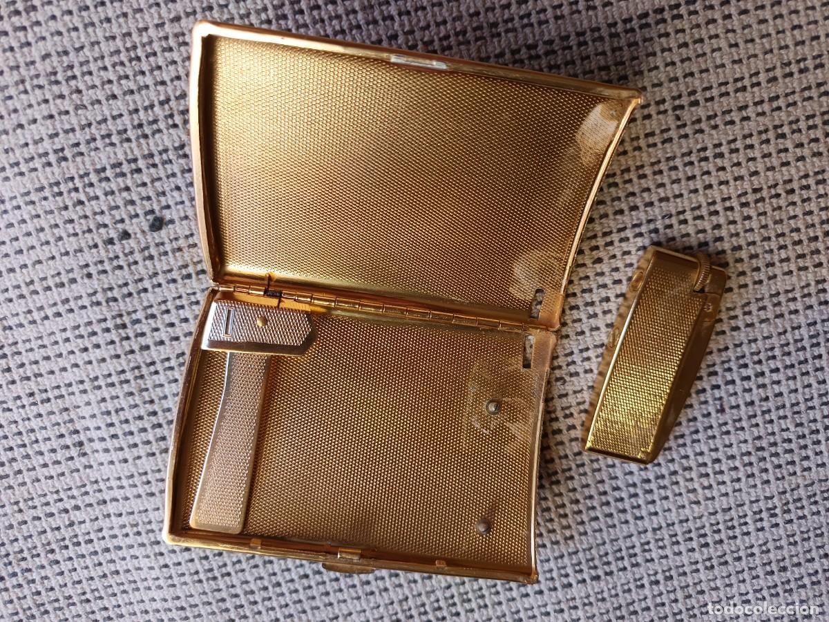 Mecheros: Pitillera con encendedor dorado - Foto 2