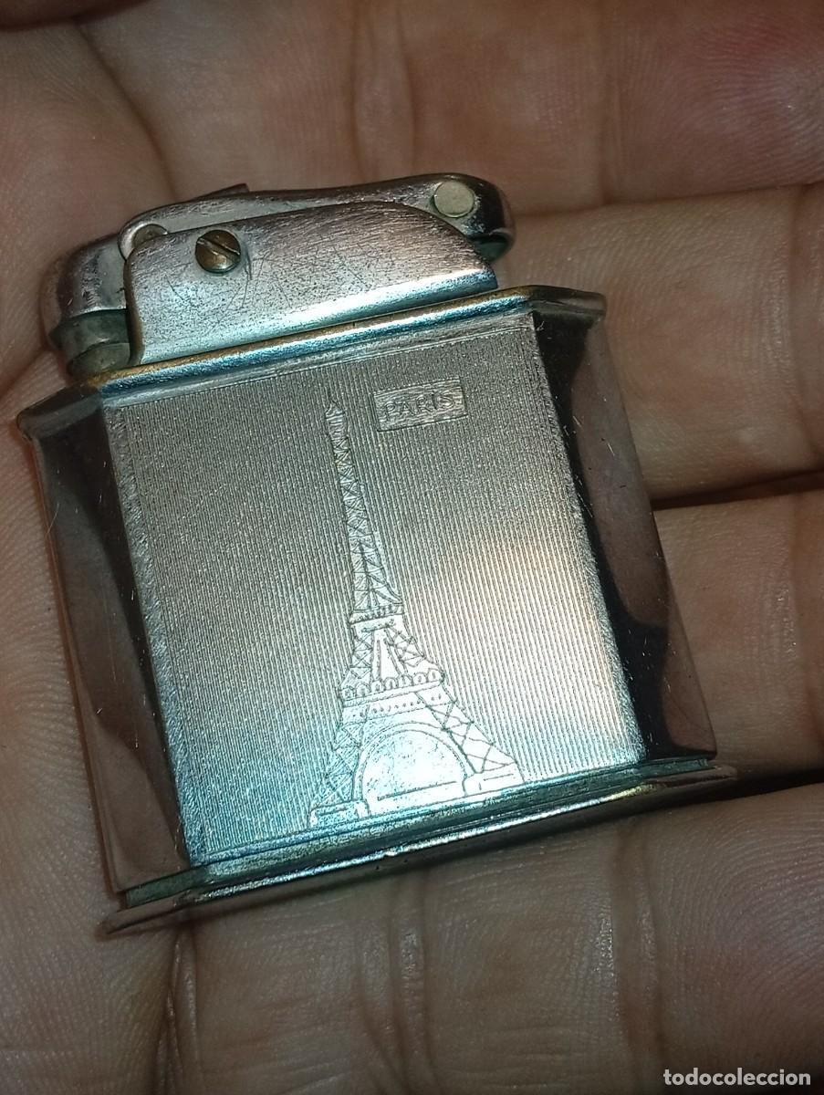Mecheros: Precioso mechero Myon Autolux encendedor conTorre Eiffel Paris gasolina a&ntilde;os 30