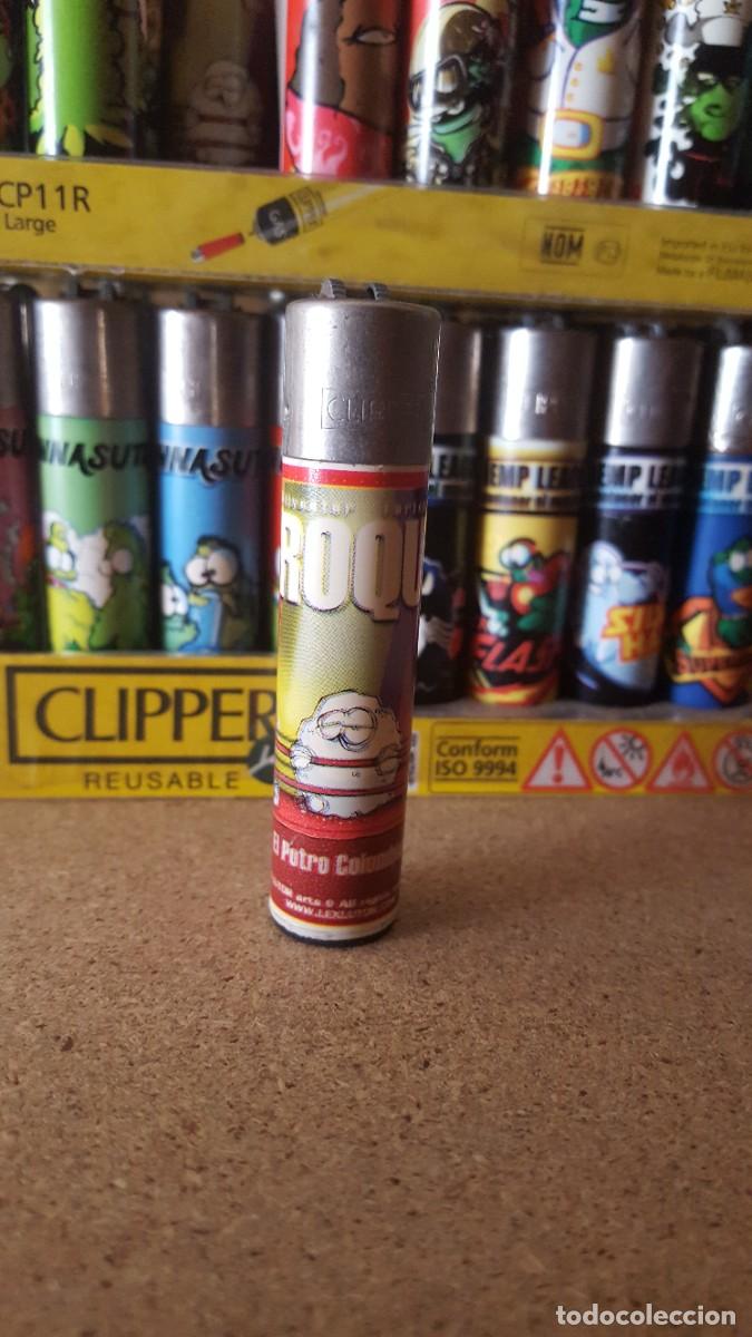 Mecheros: Mechero/encendedor Clipper Colecci&oacute;n Los Cogollitos, Roqui, parodia de Rocky.