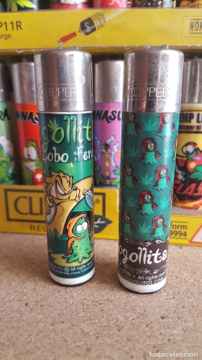 Mecheros: Pareja Mechero/encendedor Clipper lighter colecci&oacute;n Cogollitos. Cogollita y el lobo feroz