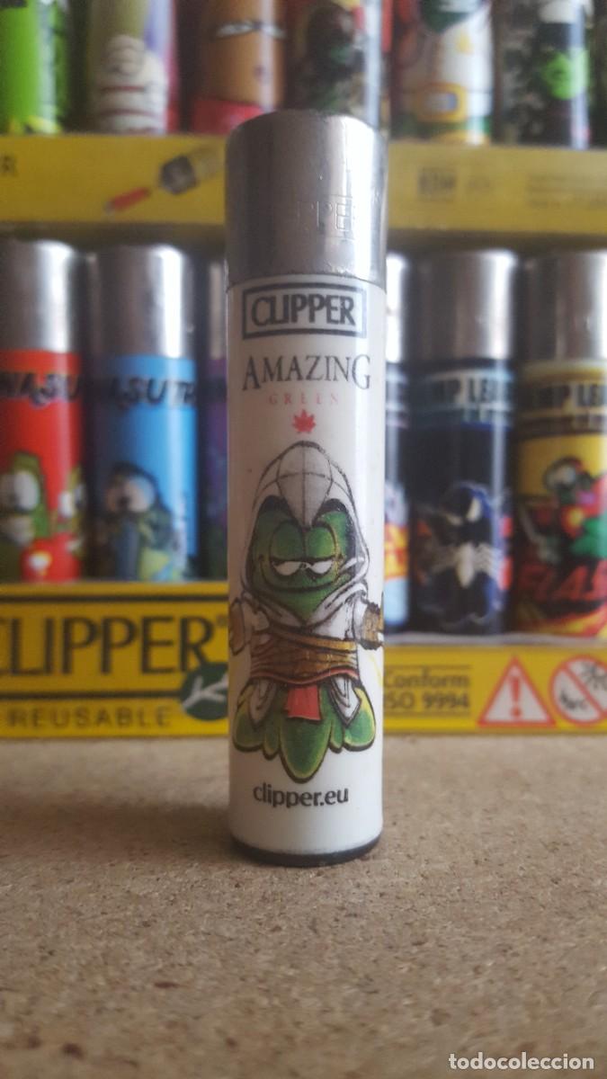 Mecheros: Mechero/encendedor Clipper lighter colecci&oacute;n Cogollitos. Amazing Green