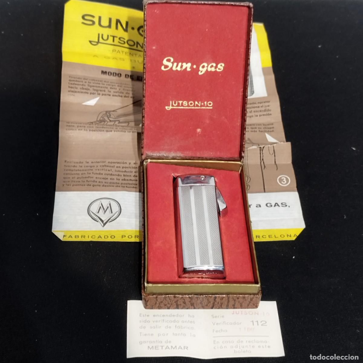 Mecheros: ENCENDEDOR MECHERO JUTSON - 10 EN ESTUCHE ORIGINAL CON INSTRUCCIONES GARANTIA METAMAR DE 1964
