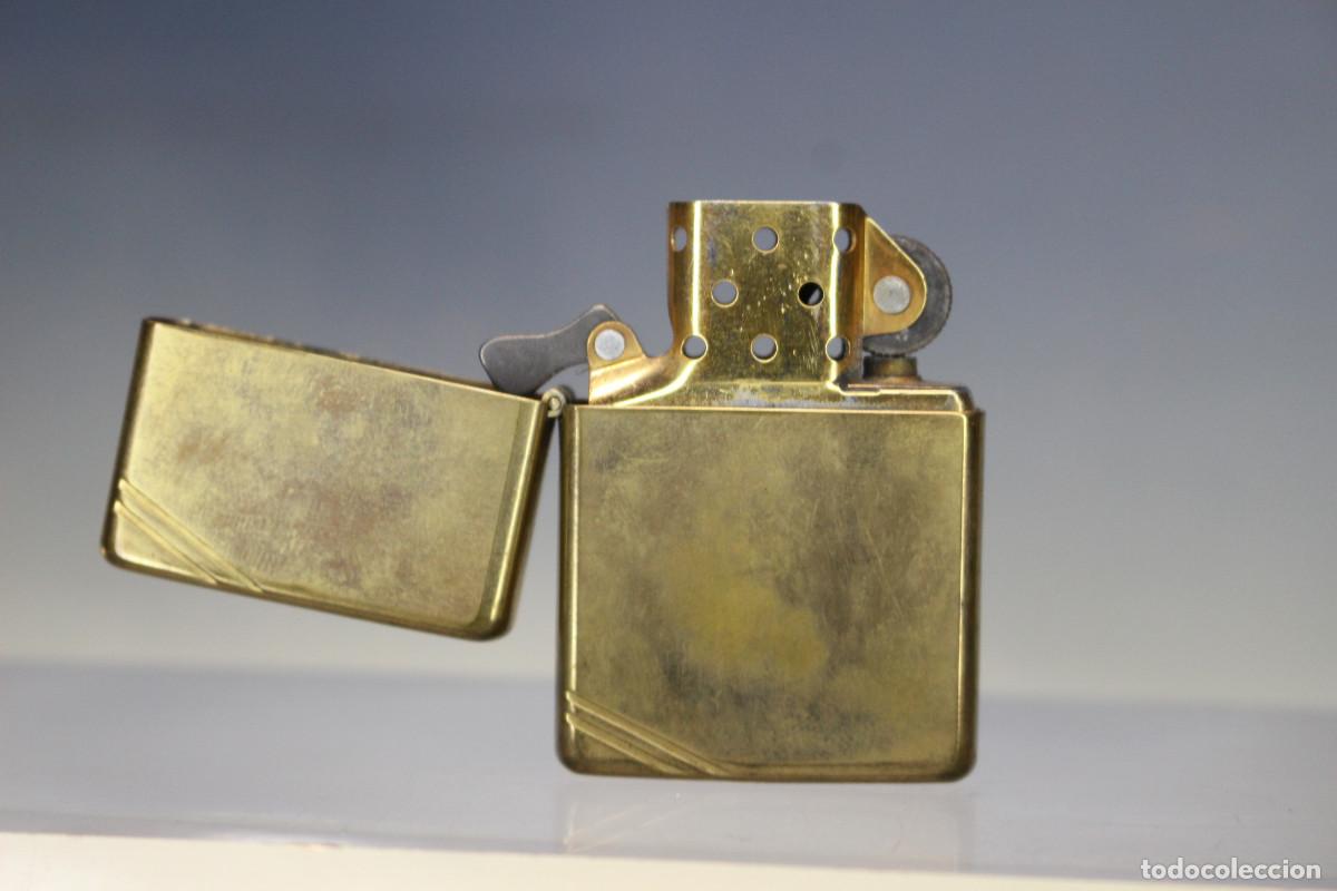 Mecheros: 03. Zippo vintage Solid Brass, lat&oacute;n, E-VIII. 1992. - Foto 1