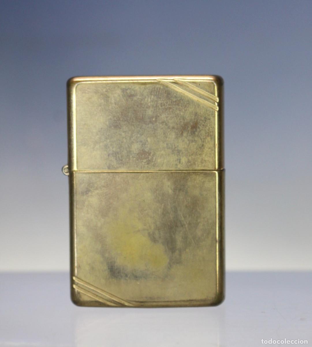 Mecheros: 03. Zippo vintage Solid Brass, lat&oacute;n, E-VIII. 1992. - Foto 2