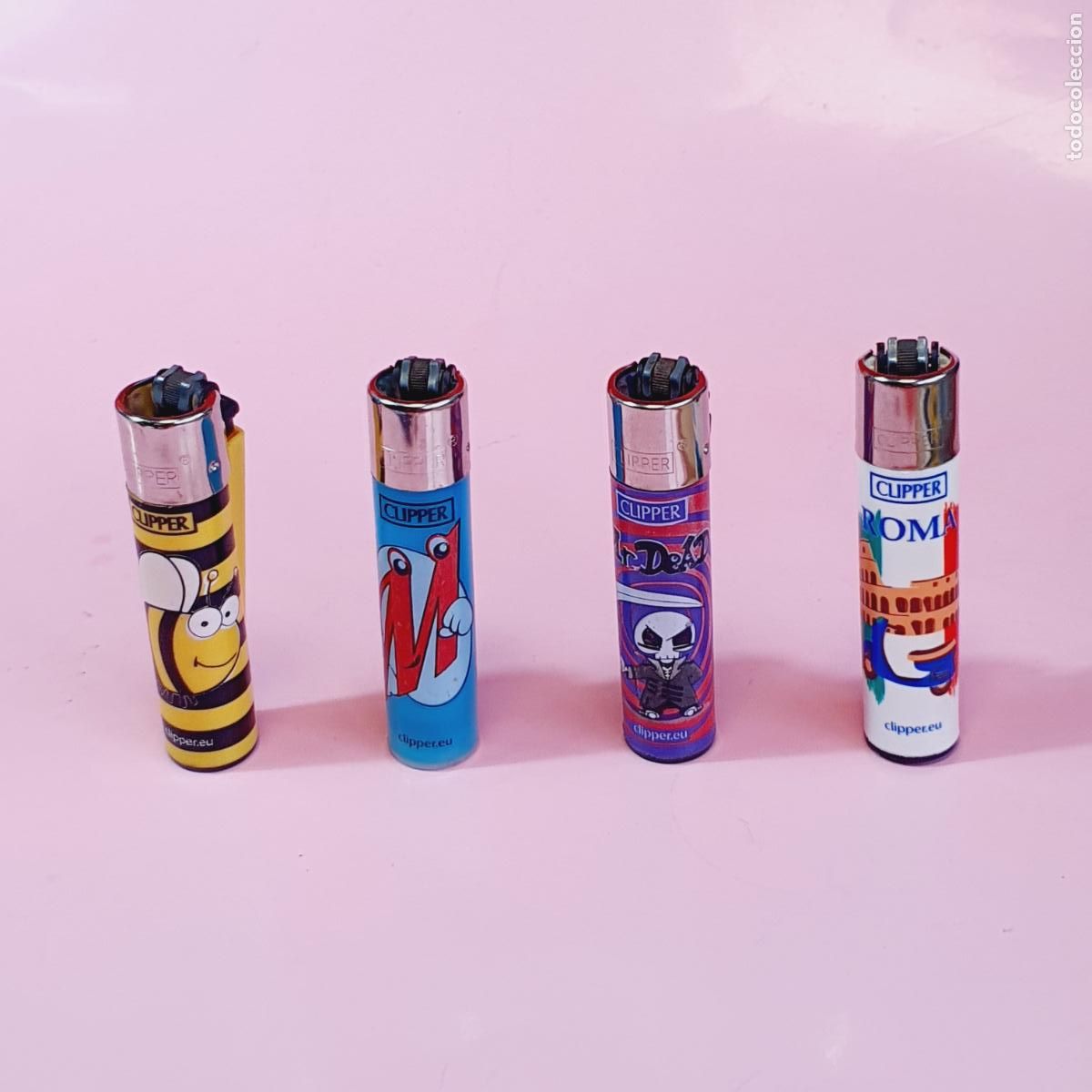 Mecheros: LOTE 4 MECHEROS-CLIPPER-ESCASOS-COLECCIONISTAS-VER FOTOGRAF&Iacute;AS.