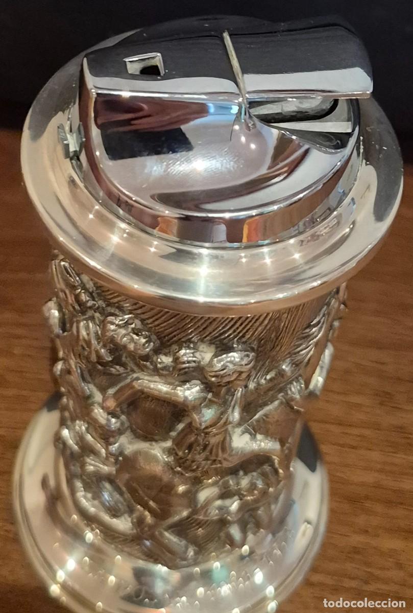 Mecheros: Encendedor de mesa de plata - Foto 7