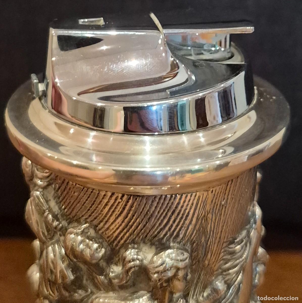 Mecheros: Encendedor de mesa de plata - Foto 8
