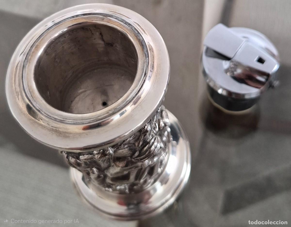 Mecheros: Encendedor de mesa de plata - Foto 11