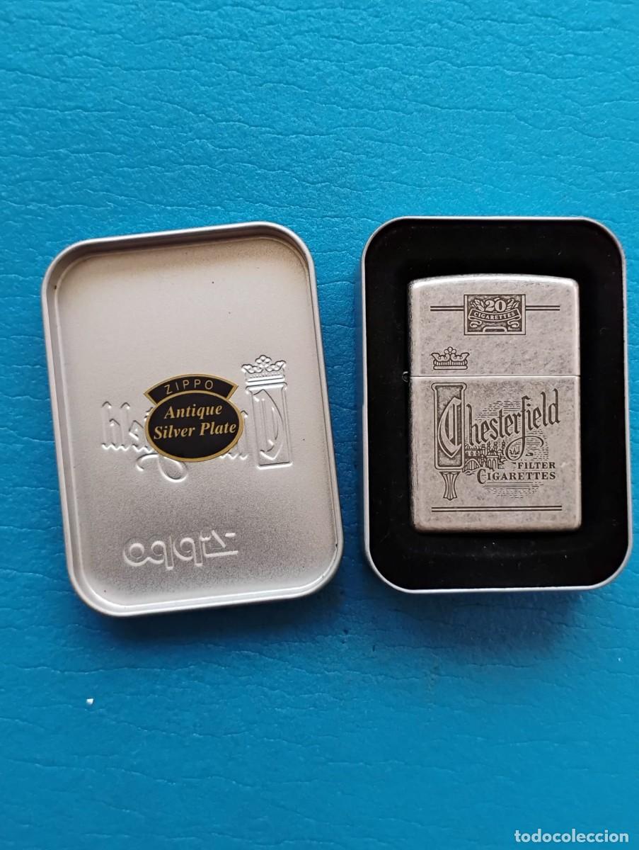 Mecheros: MECHERO ZIPPO PUBLICIDAD CHESTERFIELD F 01 - 2001 BRADFORD. PA. U.S.A. - BA&Ntilde;O DE PLATA
