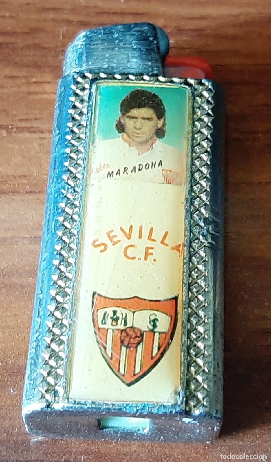 Mecheros: SEVILLA FUTBOL CLUB - ANTIGUO MECHERO DE LA EPOCA DE DIEGO ARMANDO MARADONA EN EL CLUB