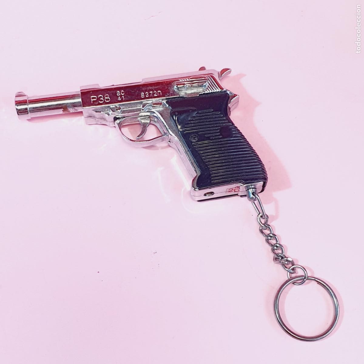 Mecheros: LLAVERO-PISTOLA-MECHERO-P38-VER FOTOGRAF&Iacute;AS-SIN TESTAR.