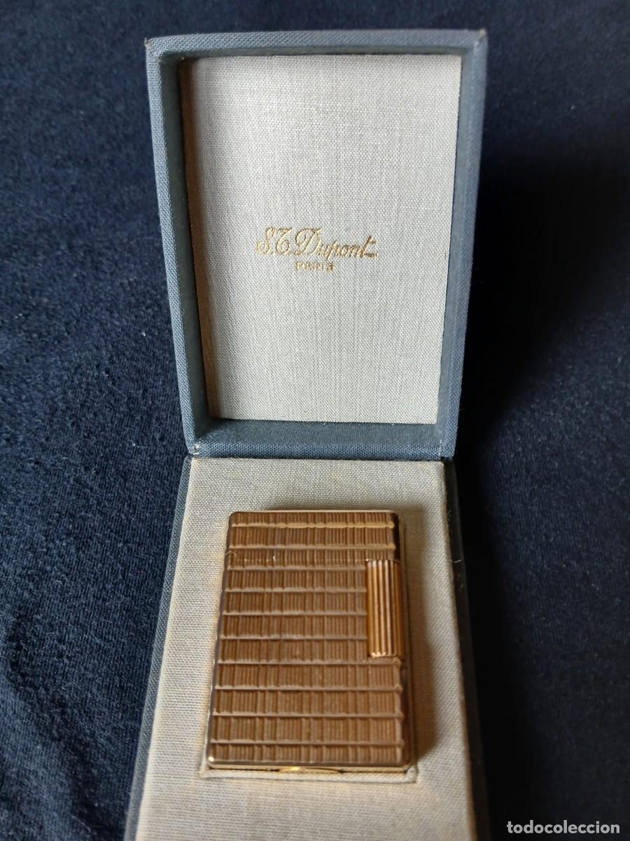 Mecheros: Mechero Dupont Ligne 1 Full Set Oro 20 micras 1974