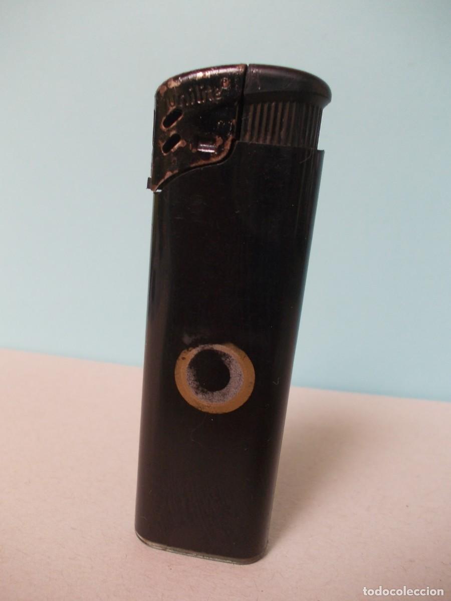 Isqueiros: Mechero Unilite original encendedor piedra negro dibujo ojo diana vintage descatalogado
