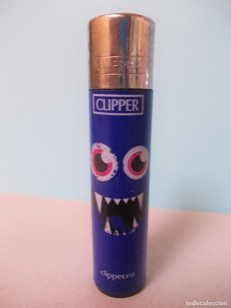 Lighters: Mechero Clipper original encendedor piedra serie MiniVamp 2/4 azul vampiro descatalogado