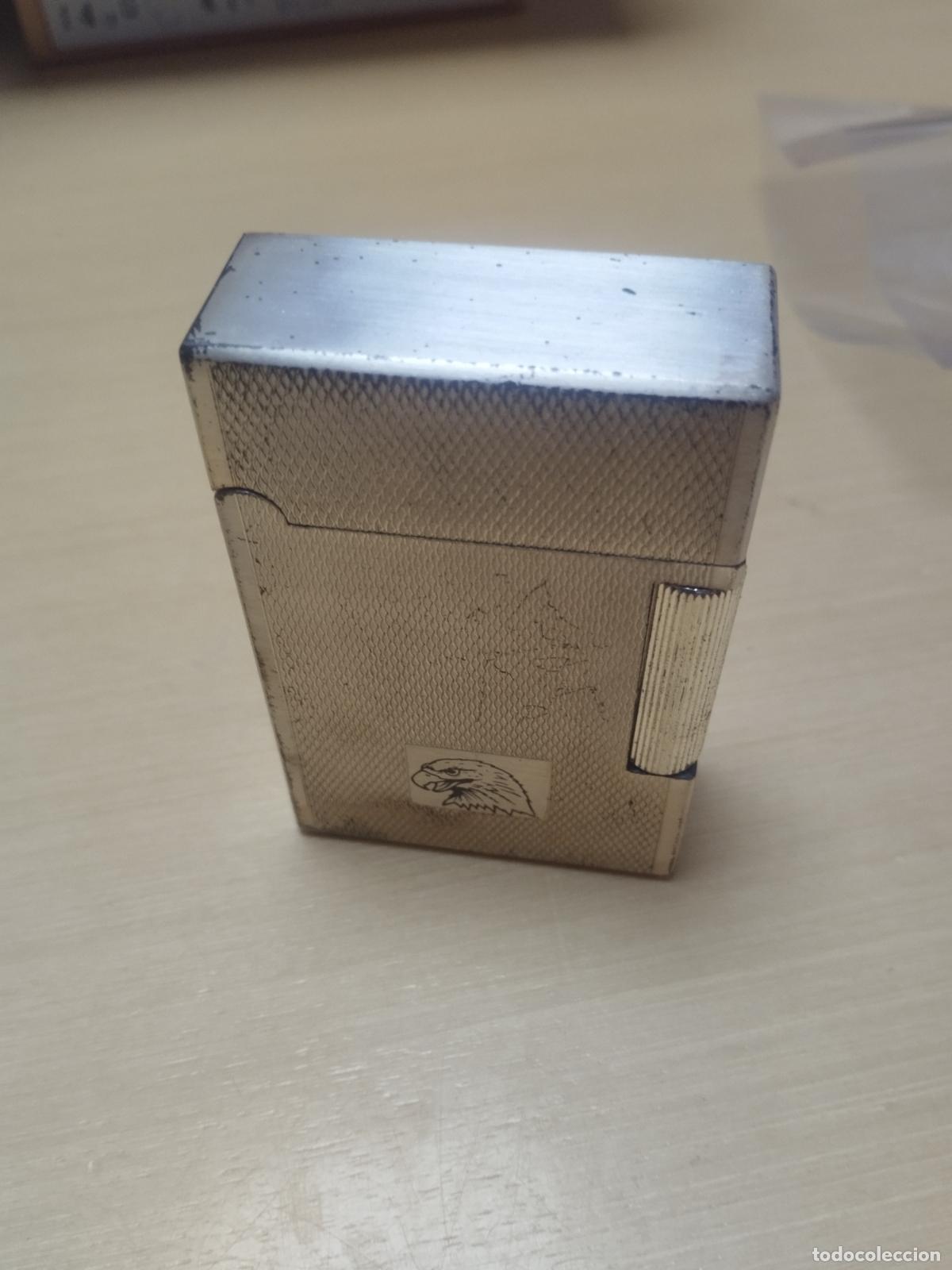Briquets: BZB 159 MECHERO DE SOBREMESA. MEDIDAS 6 cm*9 cm *2,5 cm. ALGO ROZADO.