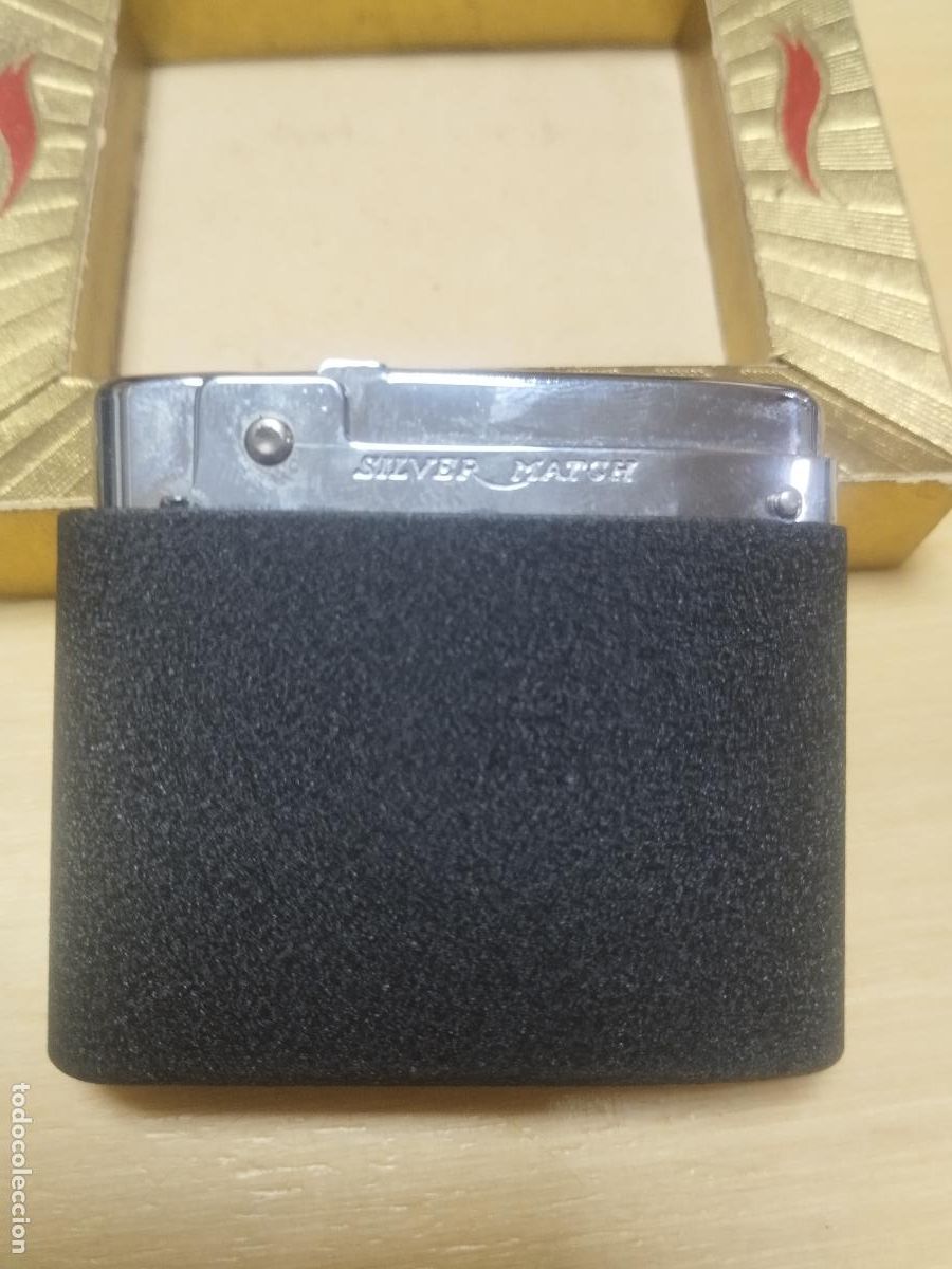 Briquets: BZB 158 MECHERO SILVER MATCH LOMPOUND. EN SU CAJA ORIGINAL. BUENA CONSERVACION