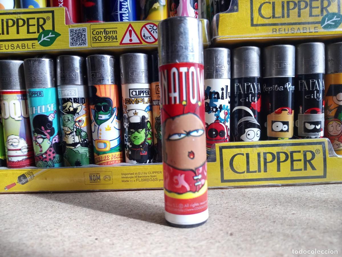 Mecheros: Mechero/encendedor Clipper lighter colecci&oacute;n Cogollitos. Chinatown.
