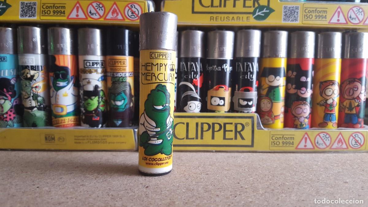 Mecheros: Mechero/encendedor Clipper lighter colecci&oacute;n Cogollitos. Hempy Mercury.