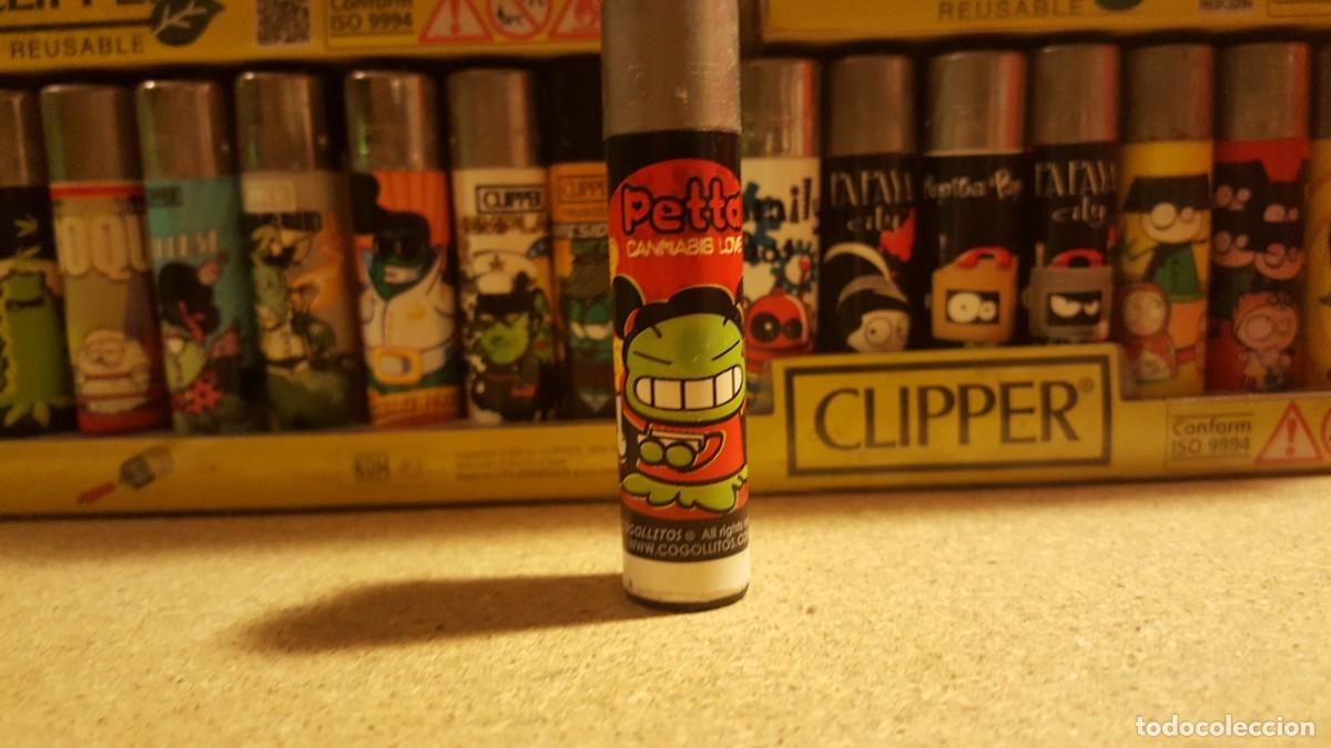 Mecheros: Mechero/encendedor Clipper lighter colecci&oacute;n Cogollitos. Petta cannabis love.