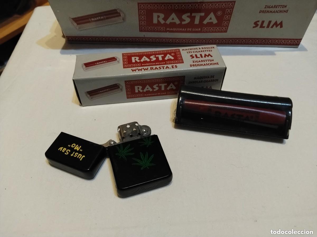 Briquets: LOTE RASTA MECHERO + 2 MAQUINAS LIAR