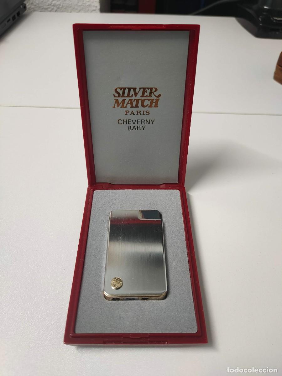 Mecheros: Mechero Silver Match Paris Cheverny Baby + caja original