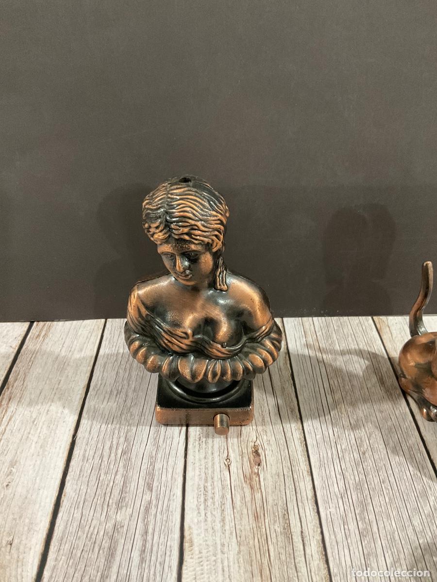 Mecheros: MECHERO ANTIGUO CON FIGURA DE BUSTO FEMENINO