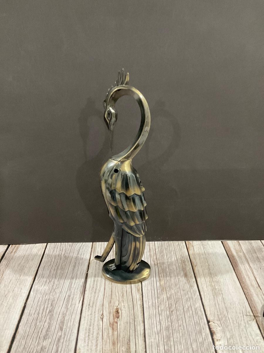 Mecheros: MECHERO FIGURA DE P&Aacute;JARO EX&Oacute;TICO MET&Aacute;LICO VINTAGE DECORATIVO