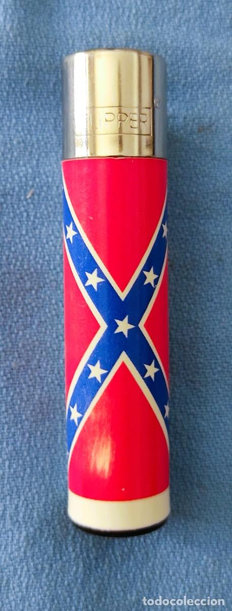 Mecheros: MECHERO ORIGINAL CLIPPER ANTIGUO BANDERA CONFEDERADA