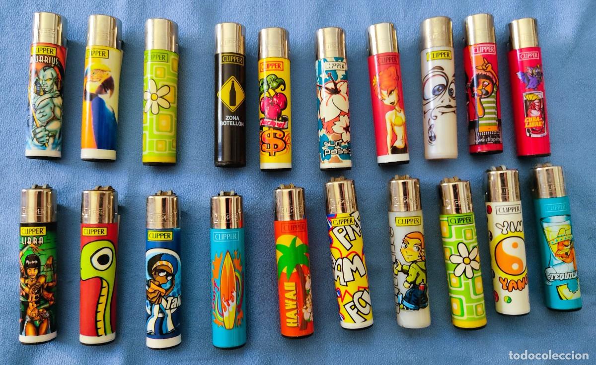 Mecheros: LOTE DE 20 MECHEROS ORIGINALES CLIPPER ANTIGUOS DIFERENTES SERIES TODOS DIFERENTES